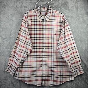 Brooks Brothers 1818 Madison Shirt 2XL Brown Plaid Embroidered Nova Check Style